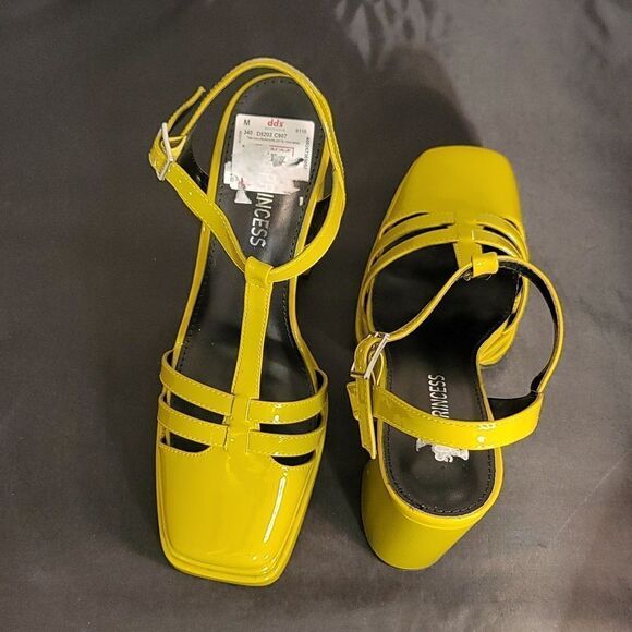 BRAND NEW SOUL PRINCESS PLAIN PLATFORM ANKLE CURVE WIDE HIGH HEEL SAND…S2 - Picture 6 of 15